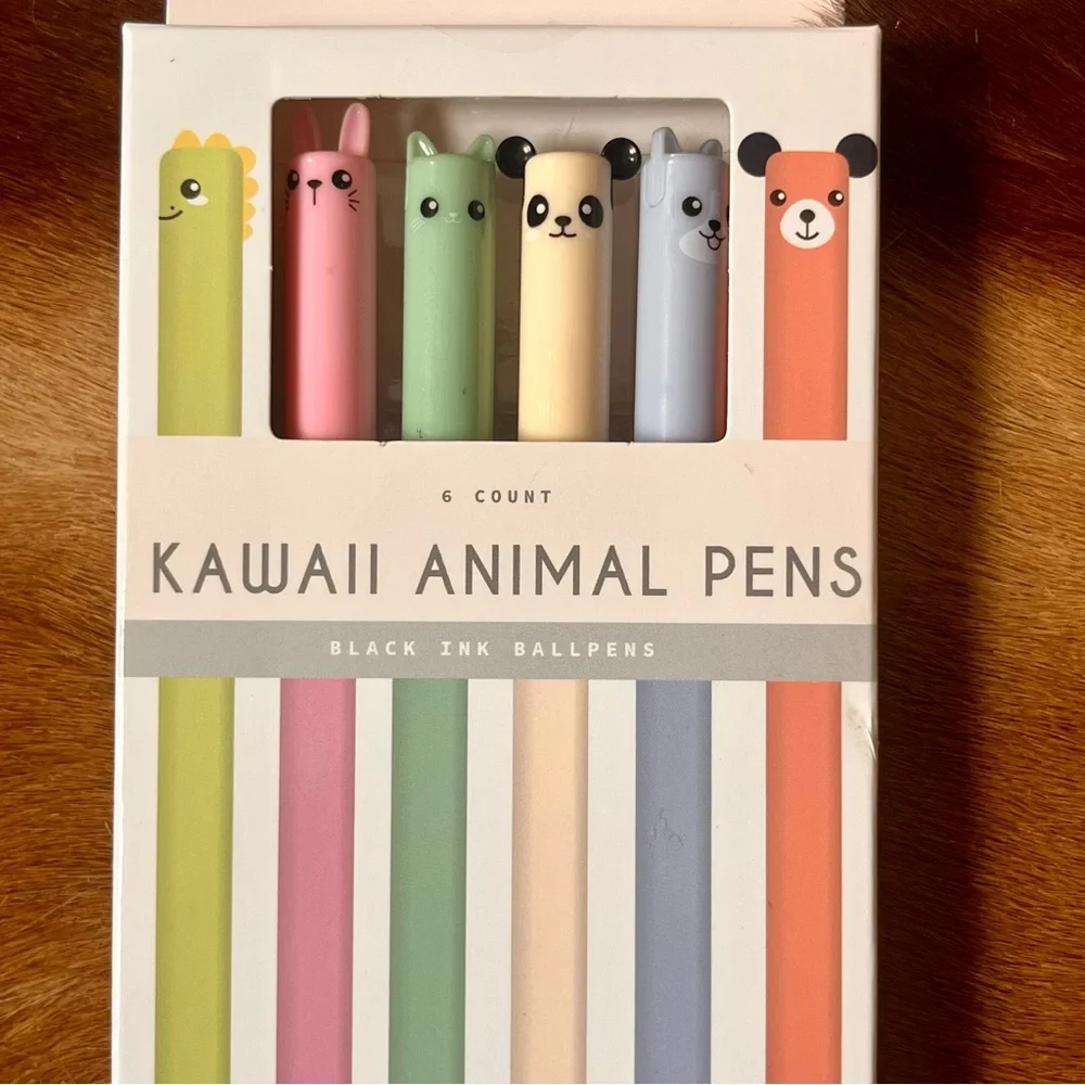 🏷️🎉🆕 kawaii cat black ink pens set of 6